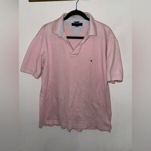 Tommy Hilfiger Men's Light Pink Polo Shirt